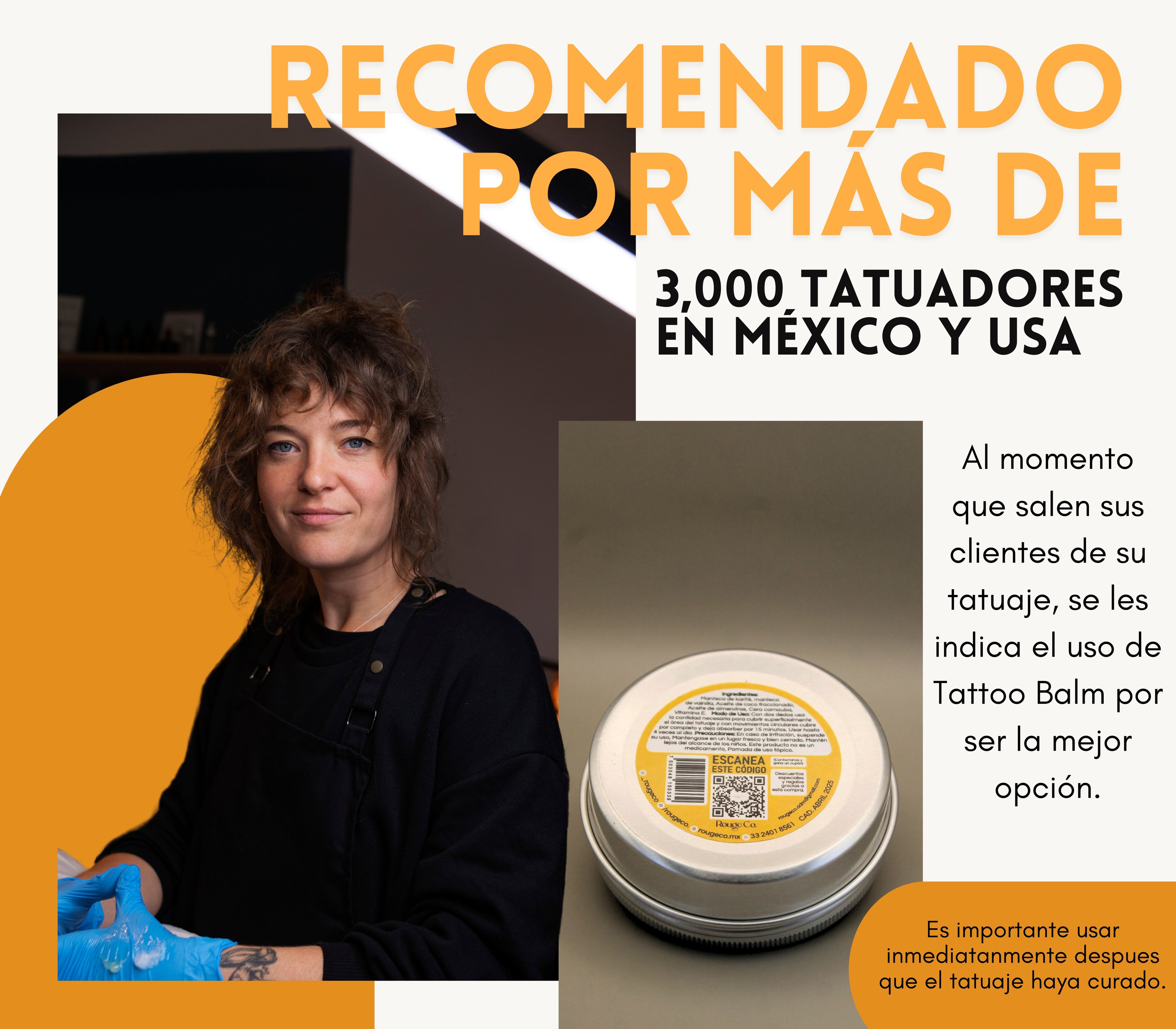Tattoo Balm 60 g – Cuidado Completo para Tatuajes, Nutre, Suaviza y Realza el Color de la Piel
