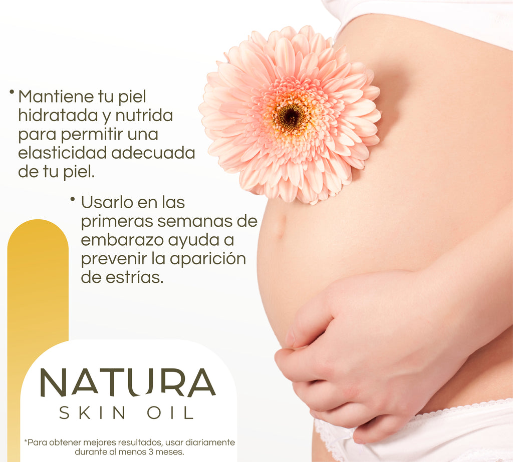 Natura Skin Oil 100ml. | Aceite Corporal Reduce Estrías y Cicatrices, Hidrata Profundamente y Mejora la Elasticidad de la Piel