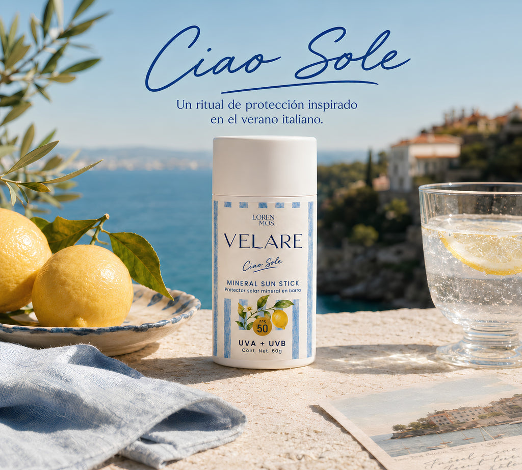 **VELARE Ciao Sole Mineral Sun Stick FPS 50 | Protección solar en barra para rostro y cuerpo, 60 g