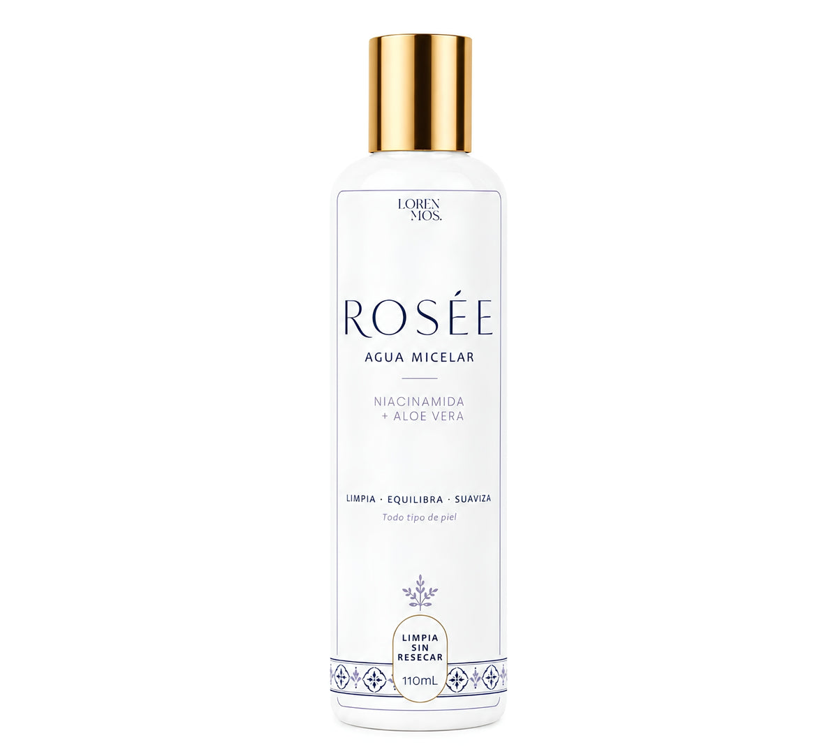 ROSÉE Agua Micelar con Niacinamida y Aloe Vera 110 mL, Limpieza Facial Suave sin Enjuague, Retira Impurezas y Exceso de Sebo sin Resecar, Todo Tipo de Piel – Loren Mos.
