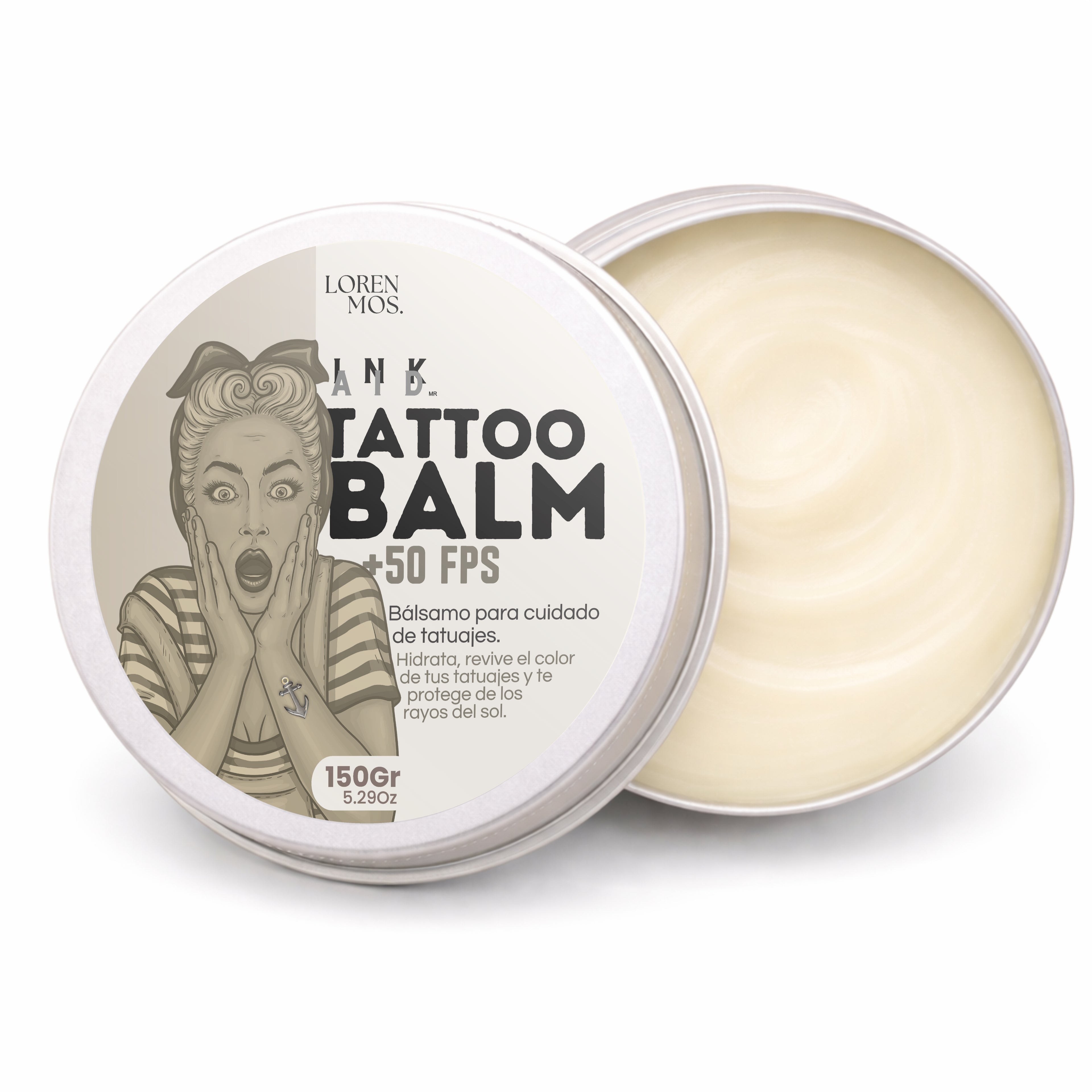Tattoo Balm +50FPS 150gr. | Bálsamo para Tatuajes con Protección Solar e Hidratación Diaria