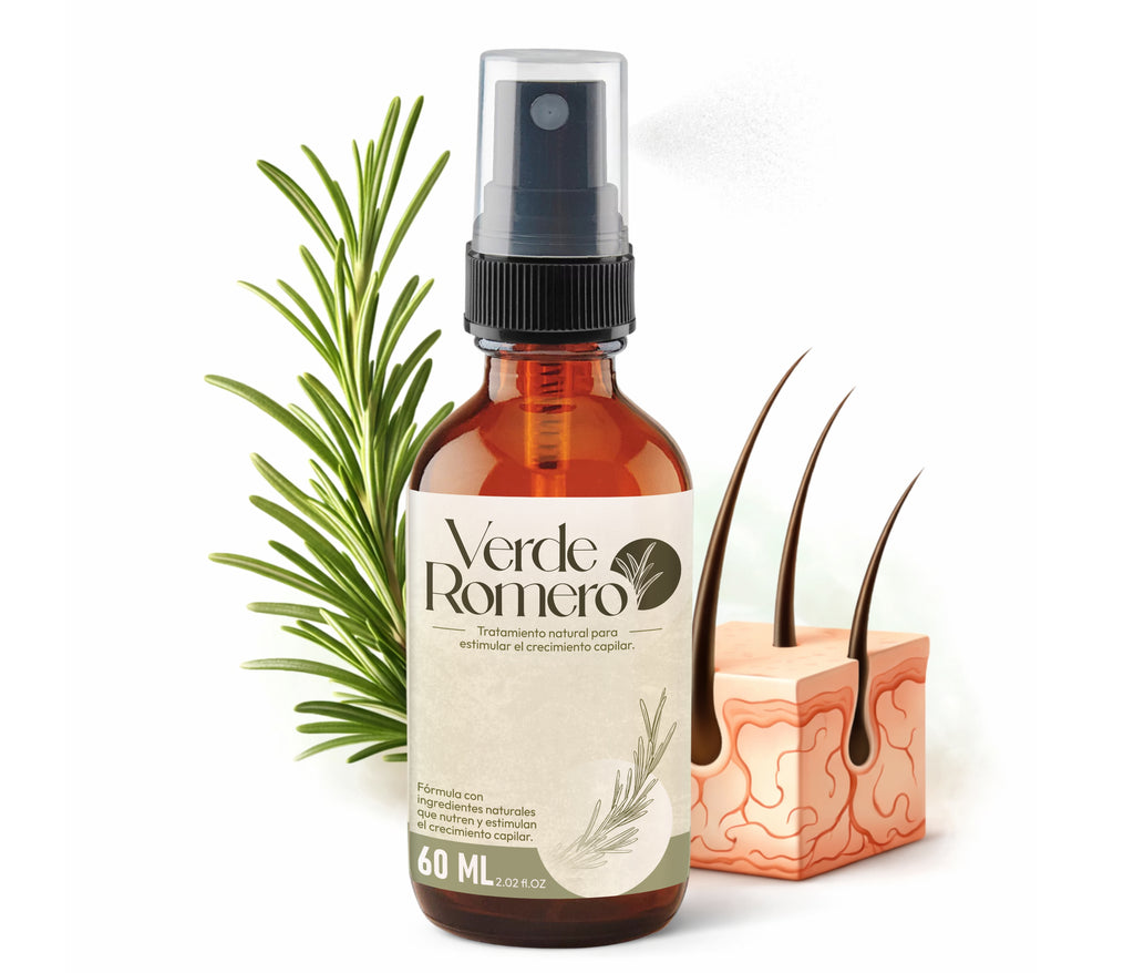 Verde Romero 60ml | Spray Capilar para Crecimiento, Anticaída y Cabello Más Fuerte