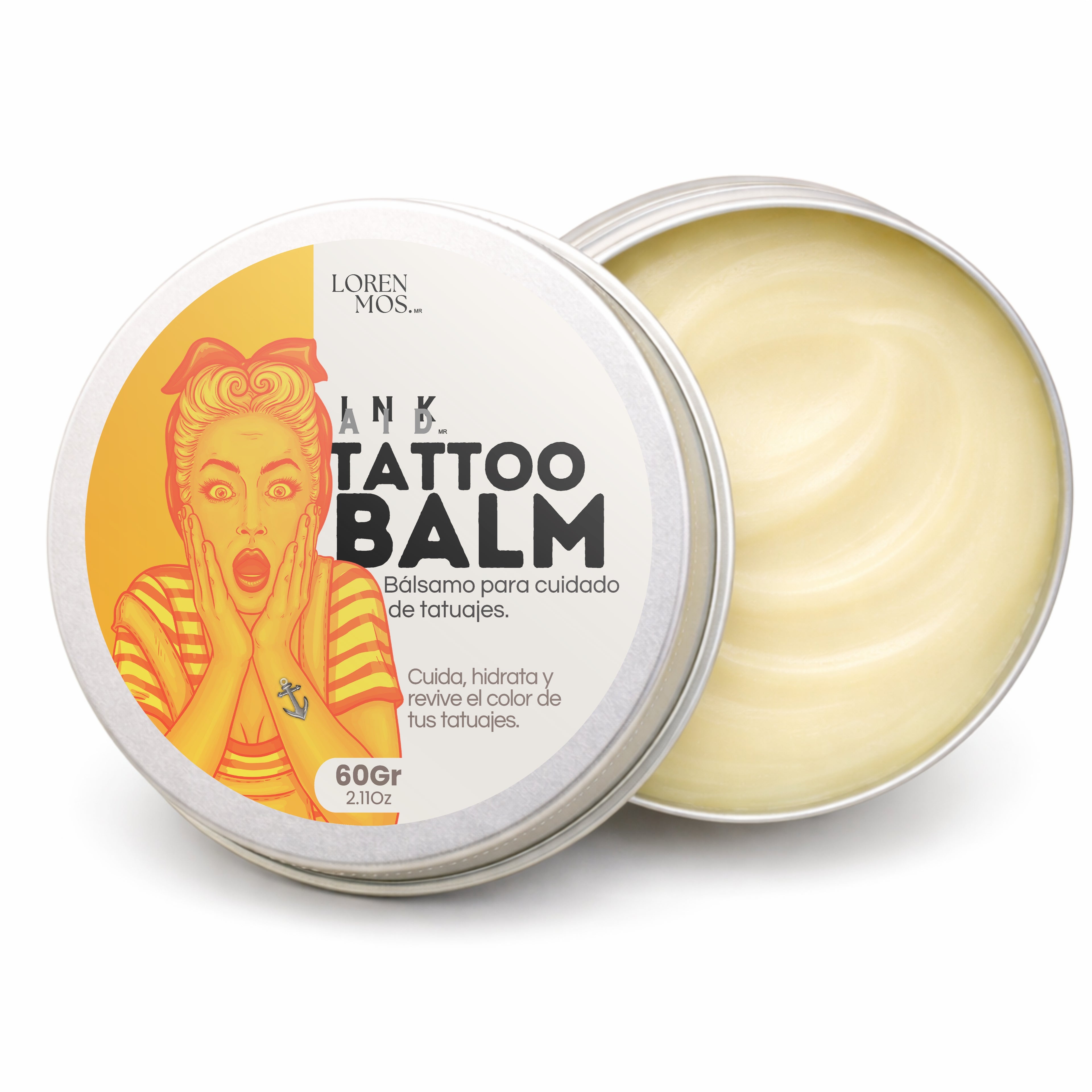 Tattoo Balm 60 g – Cuidado Completo para Tatuajes, Nutre, Suaviza y Realza el Color de la Piel