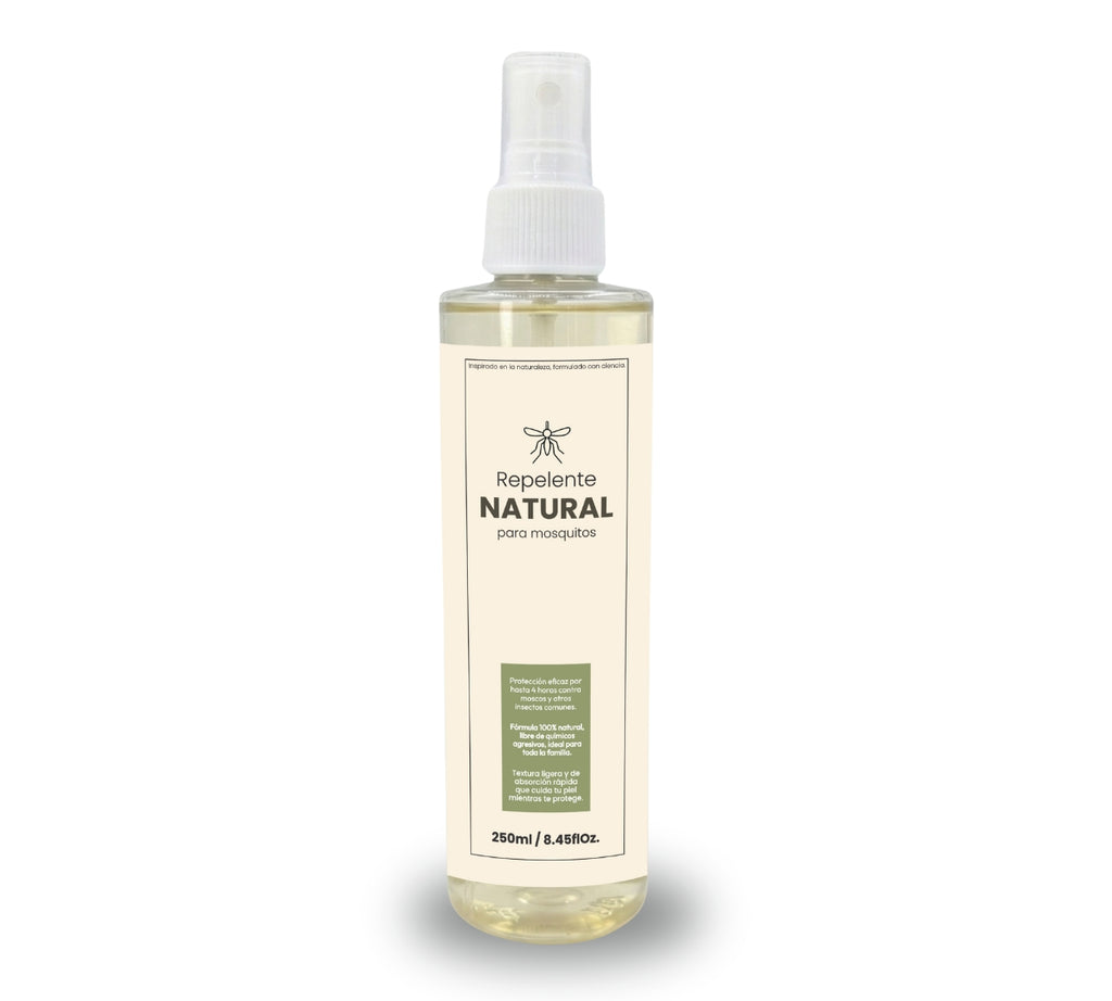 Repelente Natural 250 ml – Protección contra Mosquitos y Zancudos – Fórmula con Citronela y Eucalipto – Textura Ligera, Vegano, Biodegradable y Apto para Toda la Familia