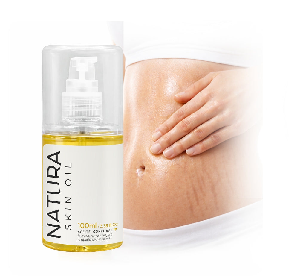 Natura Skin Oil 100ml. | Aceite Corporal Reduce Estrías y Cicatrices, Hidrata Profundamente y Mejora la Elasticidad de la Piel