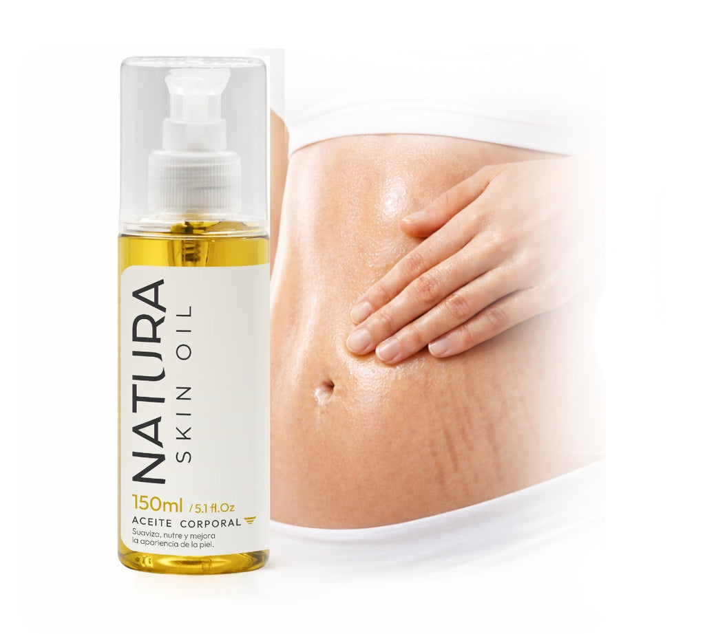 Natura Skin Oil 150ml. | Aceite Corporal Reduce Estrías y Cicatrices, Hidrata Profundamente y Mejora la Elasticidad de la Piel