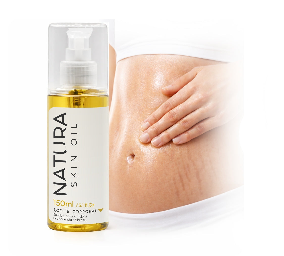 Natura Skin Oil 150ml. | Aceite Corporal Reduce Estrías y Cicatrices, Hidrata Profundamente y Mejora la Elasticidad de la Piel