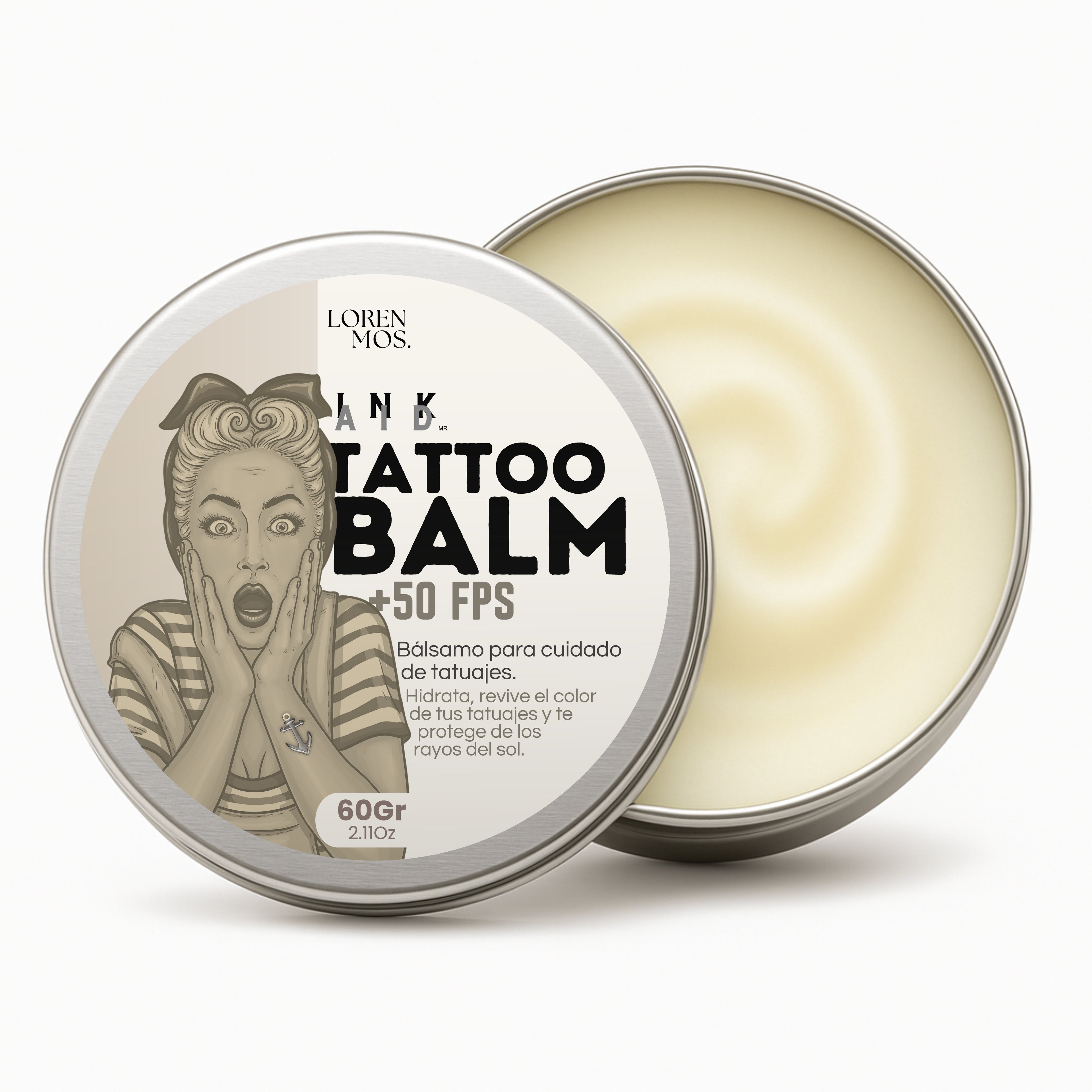 Tattoo Balm +50FPS 60gr. | Bálsamo para Tatuajes con Protección Solar e Hidratación Diaria