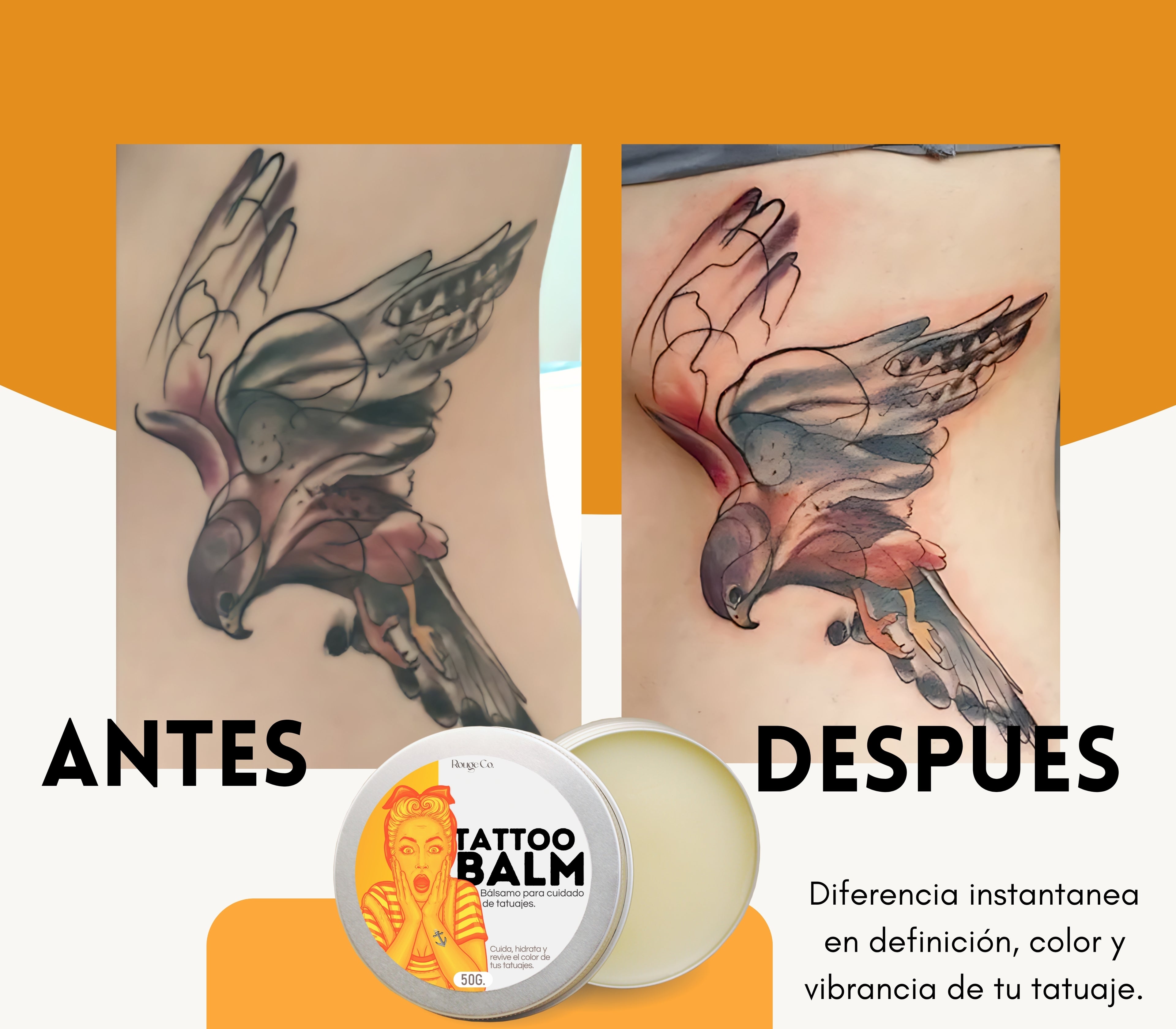 Tattoo Balm 60 g – Cuidado Completo para Tatuajes, Nutre, Suaviza y Realza el Color de la Piel