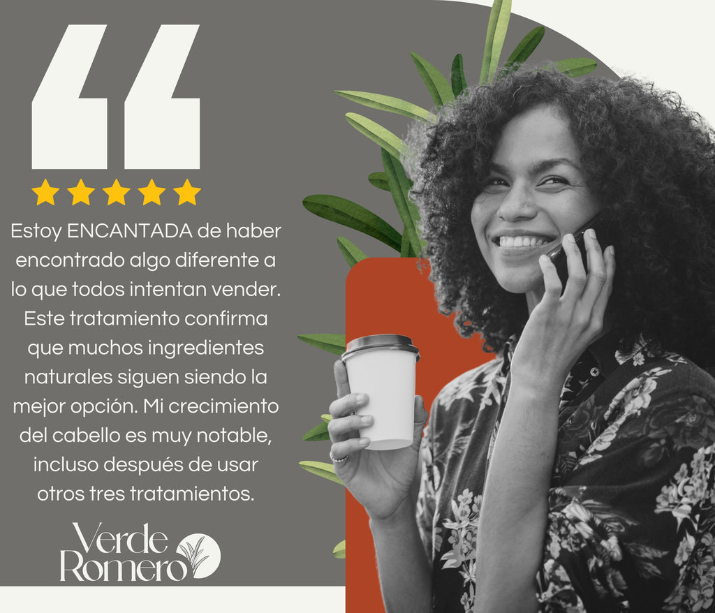 Verde Romero 60ml | Spray Capilar para Crecimiento, Anticaída y Cabello Más Fuerte