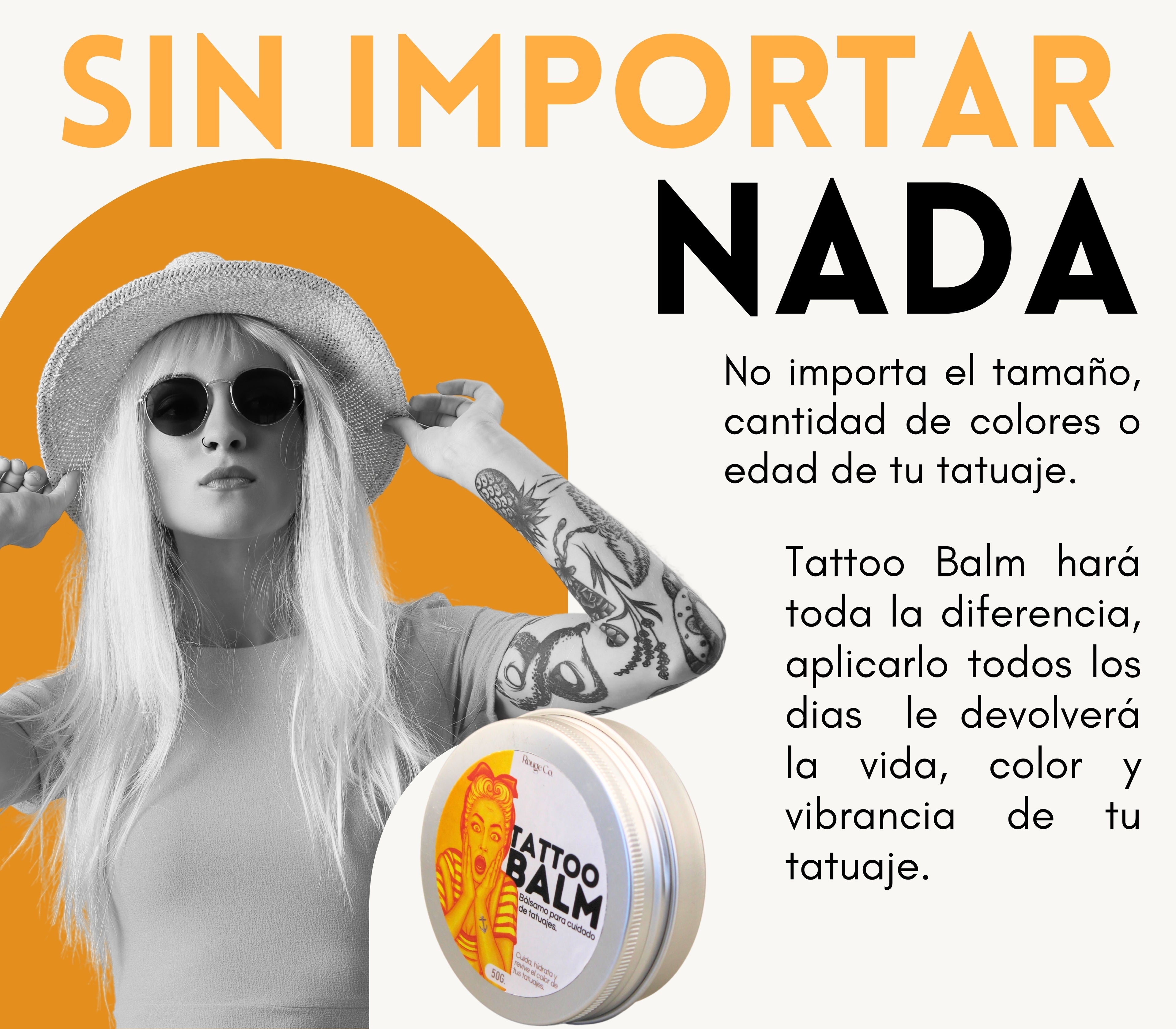 Tattoo Balm 60 g – Cuidado Completo para Tatuajes, Nutre, Suaviza y Realza el Color de la Piel