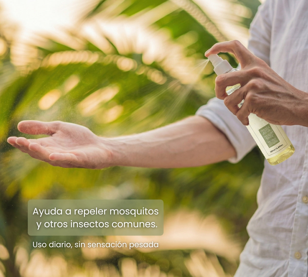 Repelente Natural 250 ml – Protección contra Mosquitos y Zancudos – Fórmula con Citronela y Eucalipto – Textura Ligera, Vegano, Biodegradable y Apto para Toda la Familia