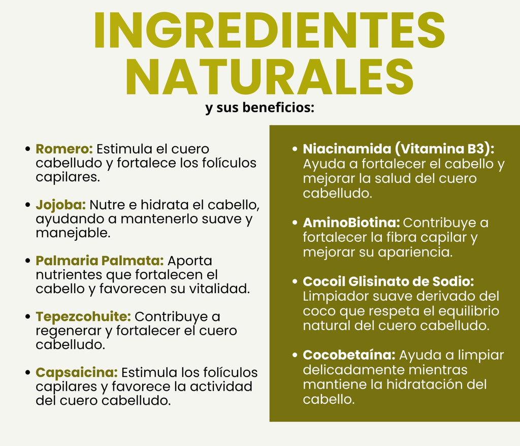 Shampoo Crescia 500ml. | Crecimiento Acelerado del Cabello, Anticaída Potente, Regeneración Capilar, Cabello Más Largo, Fuerte y Abundante desde la Raíz