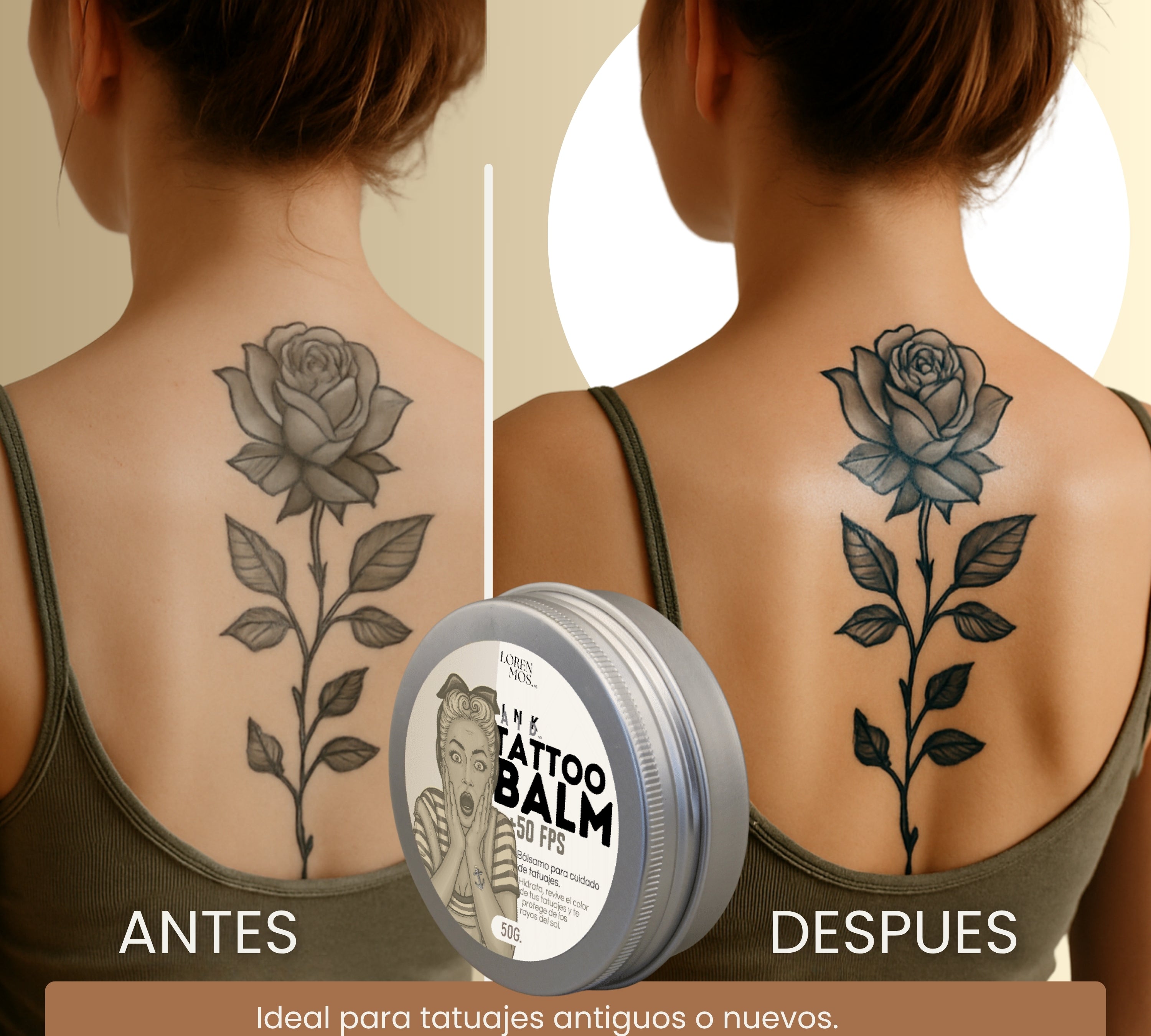 Tattoo Balm +50FPS 60gr. | Bálsamo para Tatuajes con Protección Solar e Hidratación Diaria