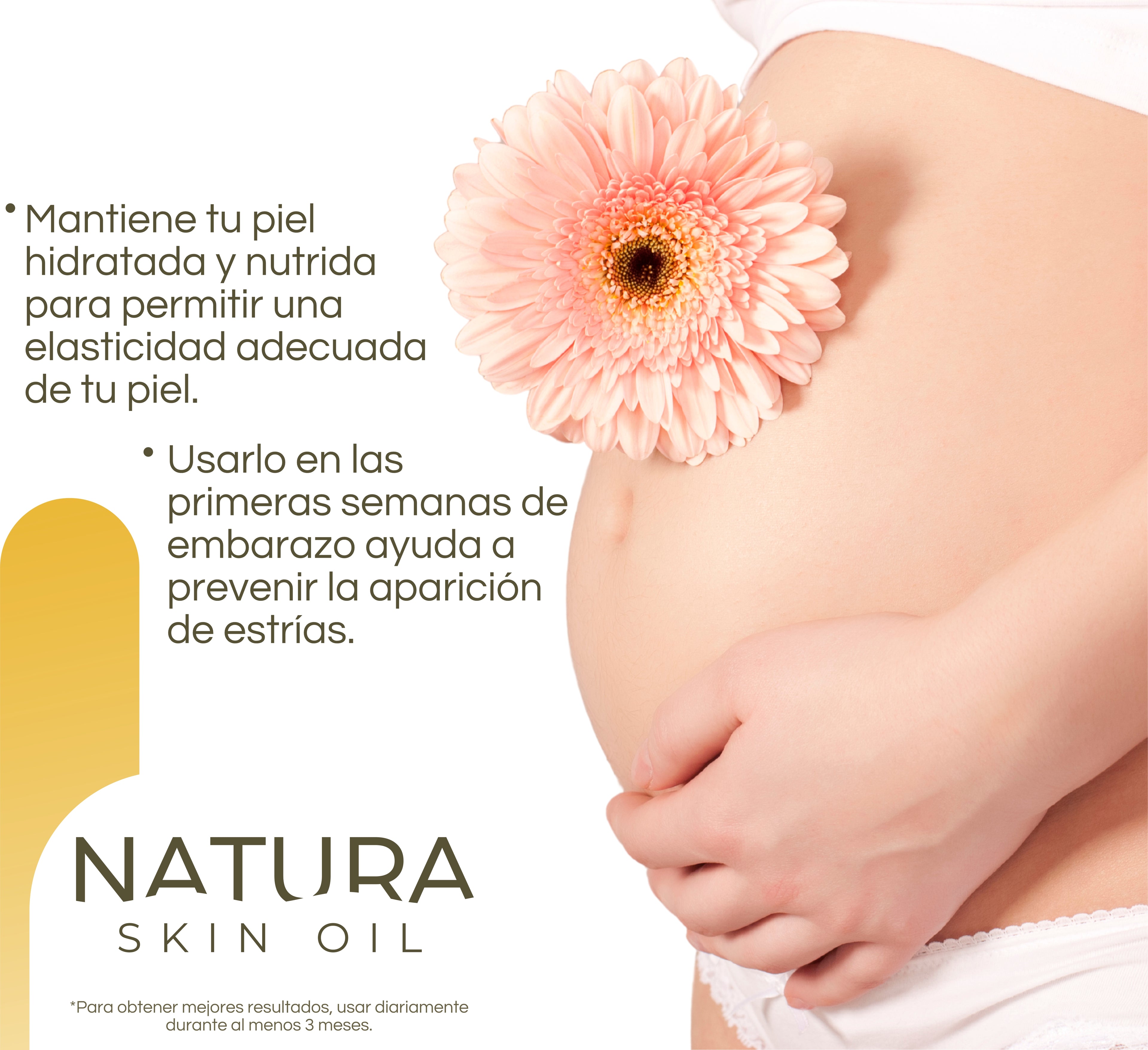 Natura Skin Oil 150ml. | Aceite Corporal Reduce Estrías y Cicatrices, Hidrata Profundamente y Mejora la Elasticidad de la Piel