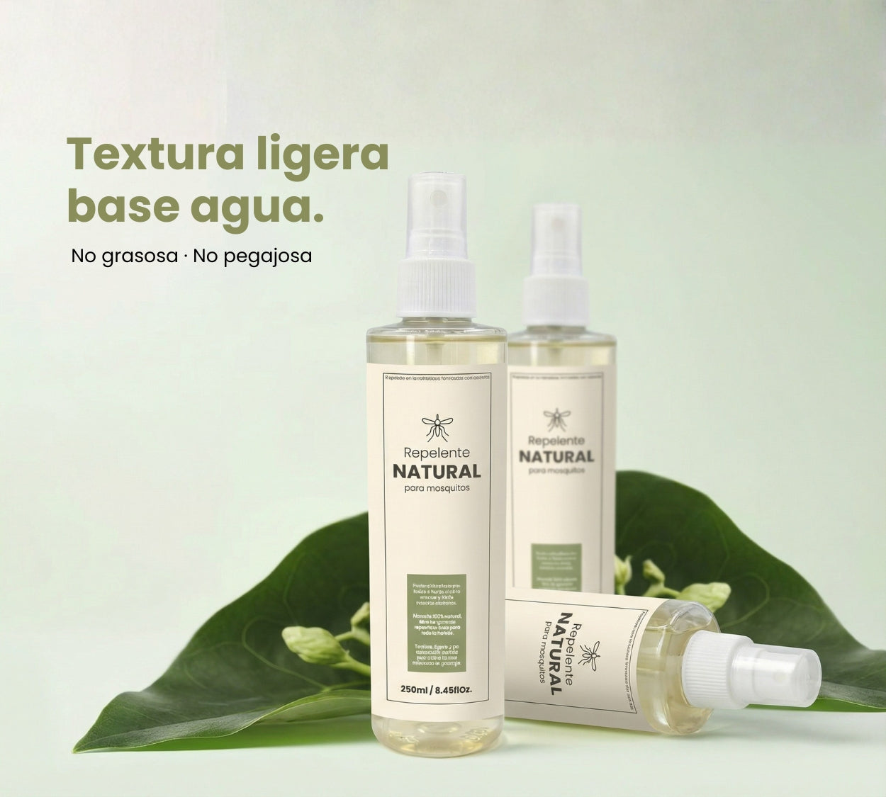 Repelente Natural 250 ml – Protección contra Mosquitos y Zancudos – Fórmula con Citronela y Eucalipto – Textura Ligera, Vegano, Biodegradable y Apto para Toda la Familia