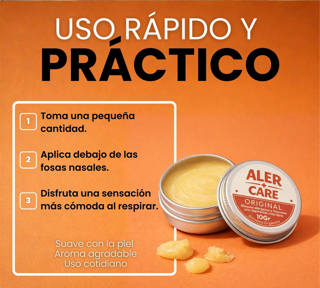 AlerCare Original 10gr. | Barrera Nasal Anti Alergias que Bloquea Polen, Polvo y Ácaros y Despeja la Respiración al Instante