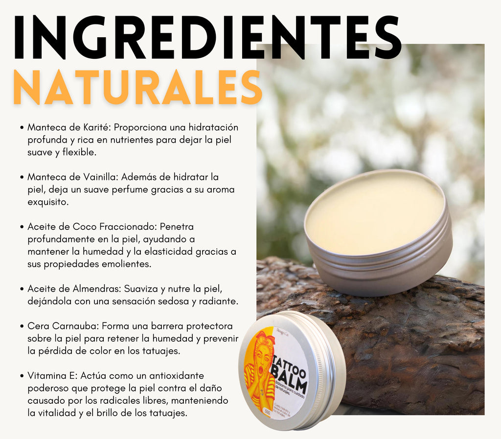 Tattoo Balm 60 g – Cuidado Completo para Tatuajes, Nutre, Suaviza y Realza el Color de la Piel
