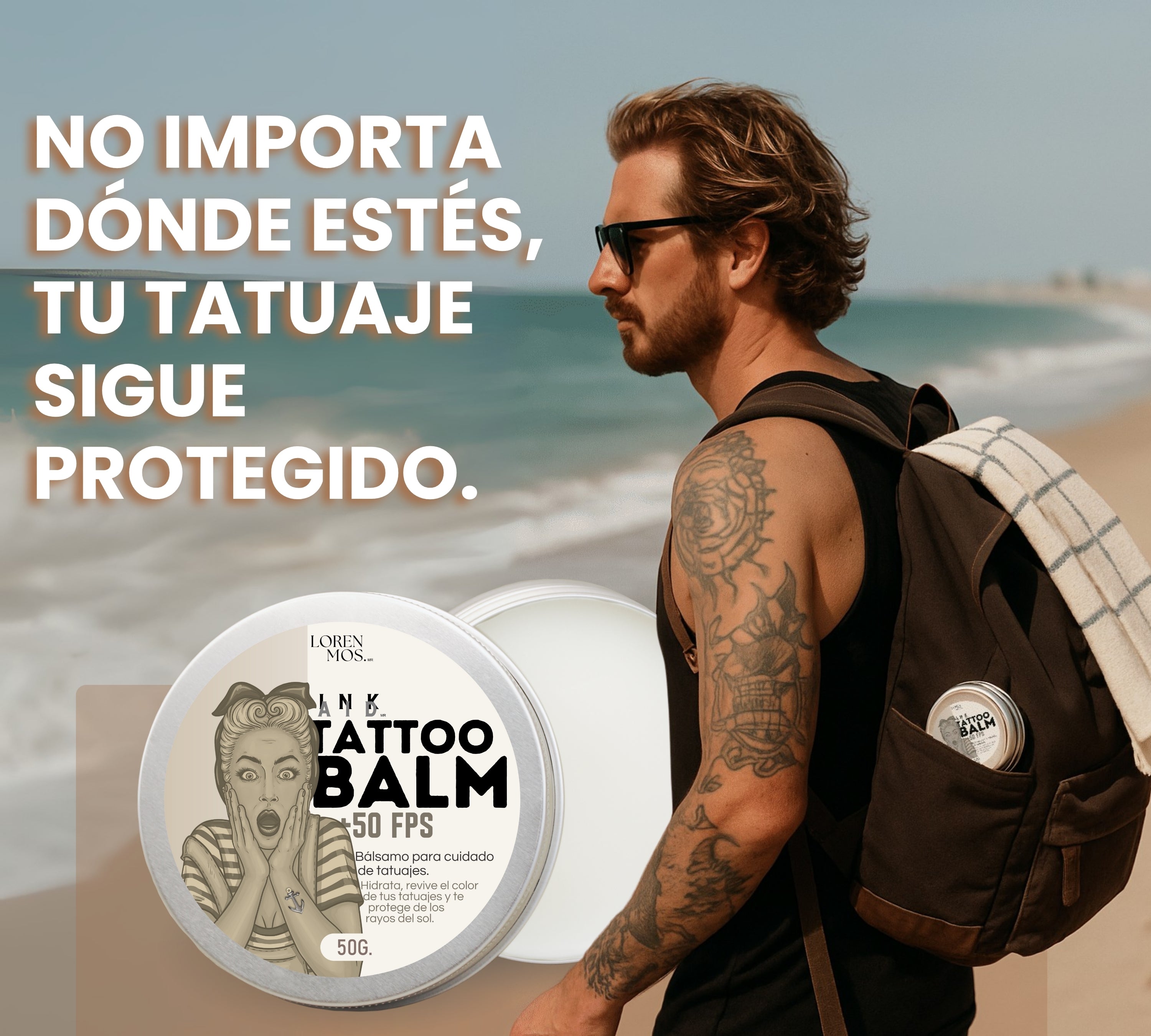 Tattoo Balm +50FPS 60gr. | Bálsamo para Tatuajes con Protección Solar e Hidratación Diaria