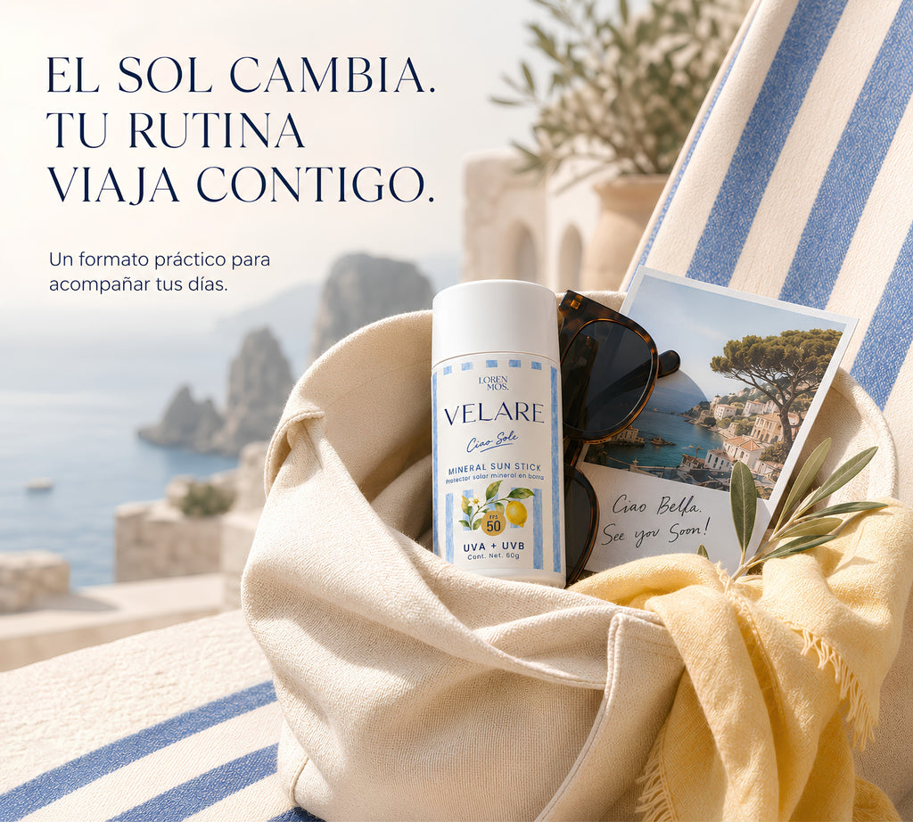 **VELARE Ciao Sole Mineral Sun Stick FPS 50 | Protección solar en barra para rostro y cuerpo, 60 g