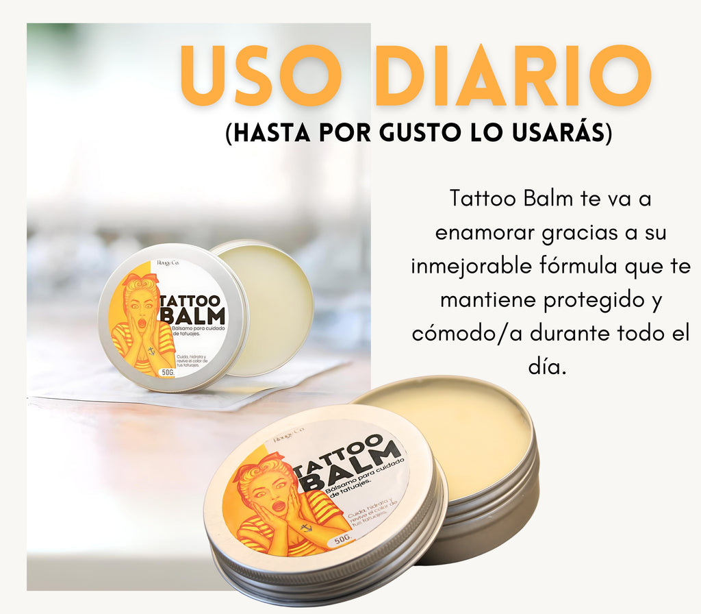 Tattoo Balm 60 g – Cuidado Completo para Tatuajes, Nutre, Suaviza y Realza el Color de la Piel