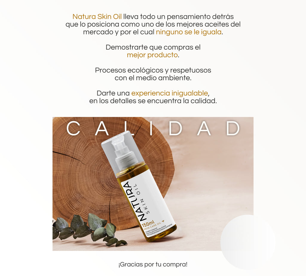 Natura Skin Oil 100ml. | Aceite Corporal Reduce Estrías y Cicatrices, Hidrata Profundamente y Mejora la Elasticidad de la Piel