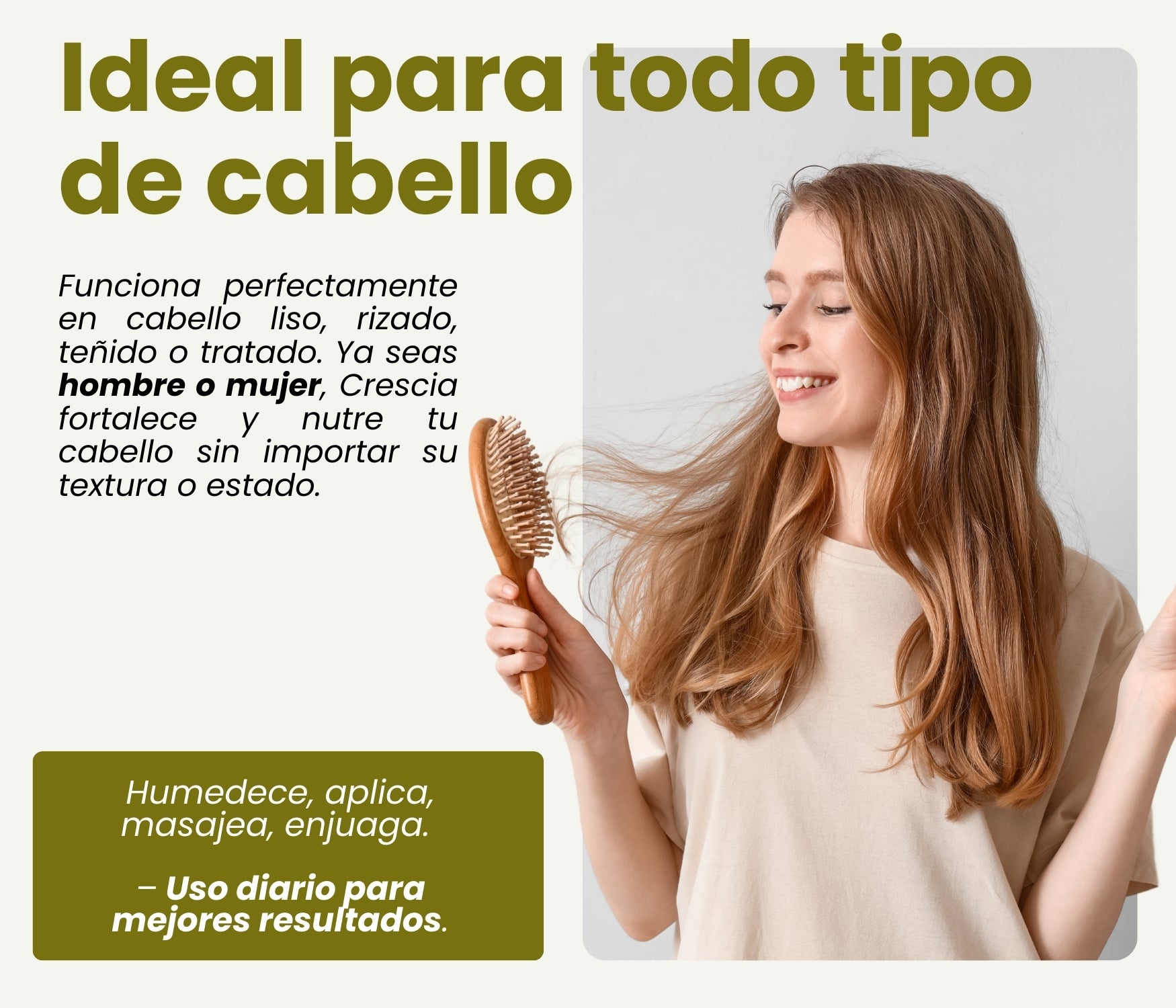 Shampoo Crescia 500ml. | Crecimiento Acelerado del Cabello, Anticaída Potente, Regeneración Capilar, Cabello Más Largo, Fuerte y Abundante desde la Raíz