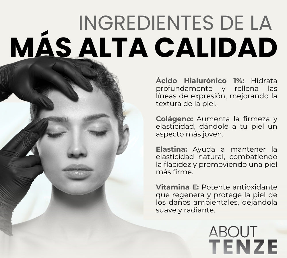 About Tenze 45g | Crema Facial Efecto Tensor Tipo Botox | Reafirma, Suaviza Líneas y Mejora la Apariencia de la Piel